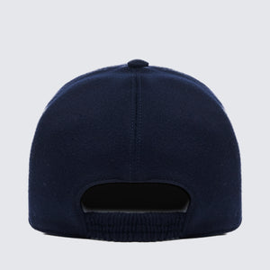 Baseballcap effen blauw 100% zuiver kasjmier | Filatori