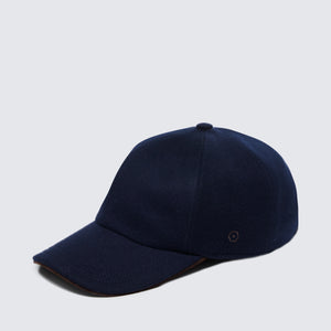 Baseballcap effen blauw 100% zuiver kasjmier | Filatori