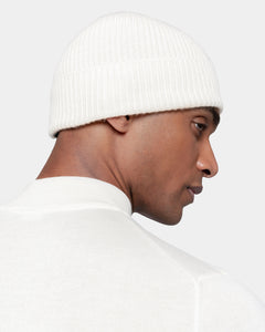 Pearl White Beanie in Cashmere Silk | Filatori