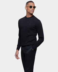 Black Crewneck sweatshirt in Cotton Cashmere | Filatori