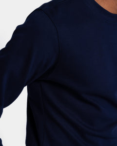 Blue Crewneck sweatshirt in double jersey Compact Cotton | Filatori