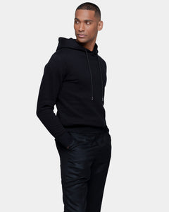 Black Hoodie in Cotton Cashmere | Filatori