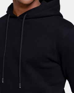 Black Hoodie in Cotton Cashmere | Filatori