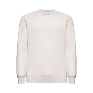 Meringue Long Sleeve Crewneck in Super 100's Carded Wool | Filatori