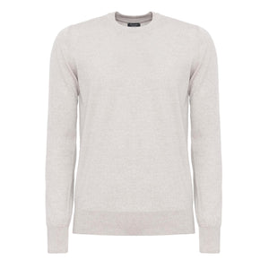 Sand Long Sleeve Crewneck in Ultra-fine Merino wool Cashwool® | Filatori