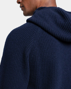 Blauwe hoodie met lange mouwen van Super 100's Carded Wool | Filatori