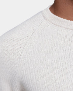 Meringue Long Sleeve Crewneck in Super 100's Carded Wool | Filatori