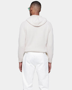 Meringue Long Sleeve Hoodie in Super 100's Carded Wool | Filatori