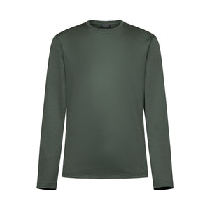 Military Green Long Sleeve T-Shirt 100% Ultra-fine Supima Cotton | Filatori 