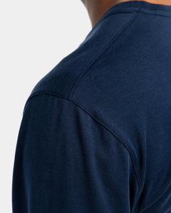 Blue Soft Long Sleeved T-Shirt Silk Cotton | Filatori 