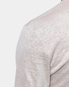 Sand Long Sleeved T-Shirt 100% European Linen | Filatori 