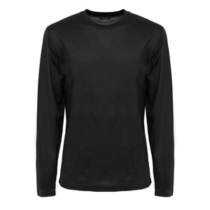 Black Long Sleeve T-Shirt 100% Ultra-fine Supima Cotton | Filatori 