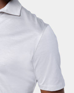 Grijs Korte Mouw Poloshirt zonder knopen 100% Egyptisch Katoen | Filatori
