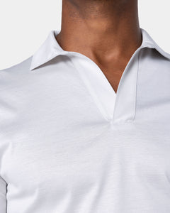 Grijs Korte Mouw Poloshirt zonder knopen 100% Egyptisch Katoen | Filatori
