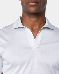 Grijs Korte Mouw Poloshirt zonder knopen 100% Egyptisch Katoen | Filatori
