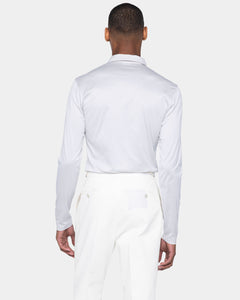 Grjis Lange Mouw Polo met Halve Ritz 100% Egyptisch Katoen | Filatori

