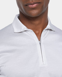 Grjis Lange Mouw Polo met Halve Ritz 100% Egyptisch Katoen | Filatori
