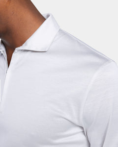 Grjis Lange Mouw Polo met Halve Ritz 100% Egyptisch Katoen | Filatori
