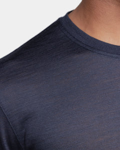 Blue Tech Long Sleeve T-Shirt in Extrafine Merino Wool | Filatori 