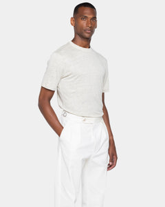 T-shirt met korte mouwen touwkleur 100% linnen | Filatori