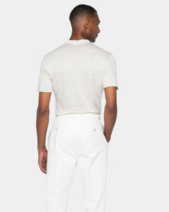 T-shirt met korte mouwen touwkleur 100% linnen | Filatori