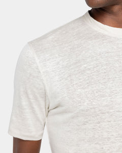 T-shirt met korte mouwen touwkleur 100% linnen | Filatori