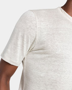 T-shirt met korte mouwen touwkleur 100% linnen | Filatori