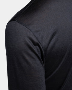 Black Tech Long Sleeve T-Shirt in Extrafine Merino Wool| Filatori 