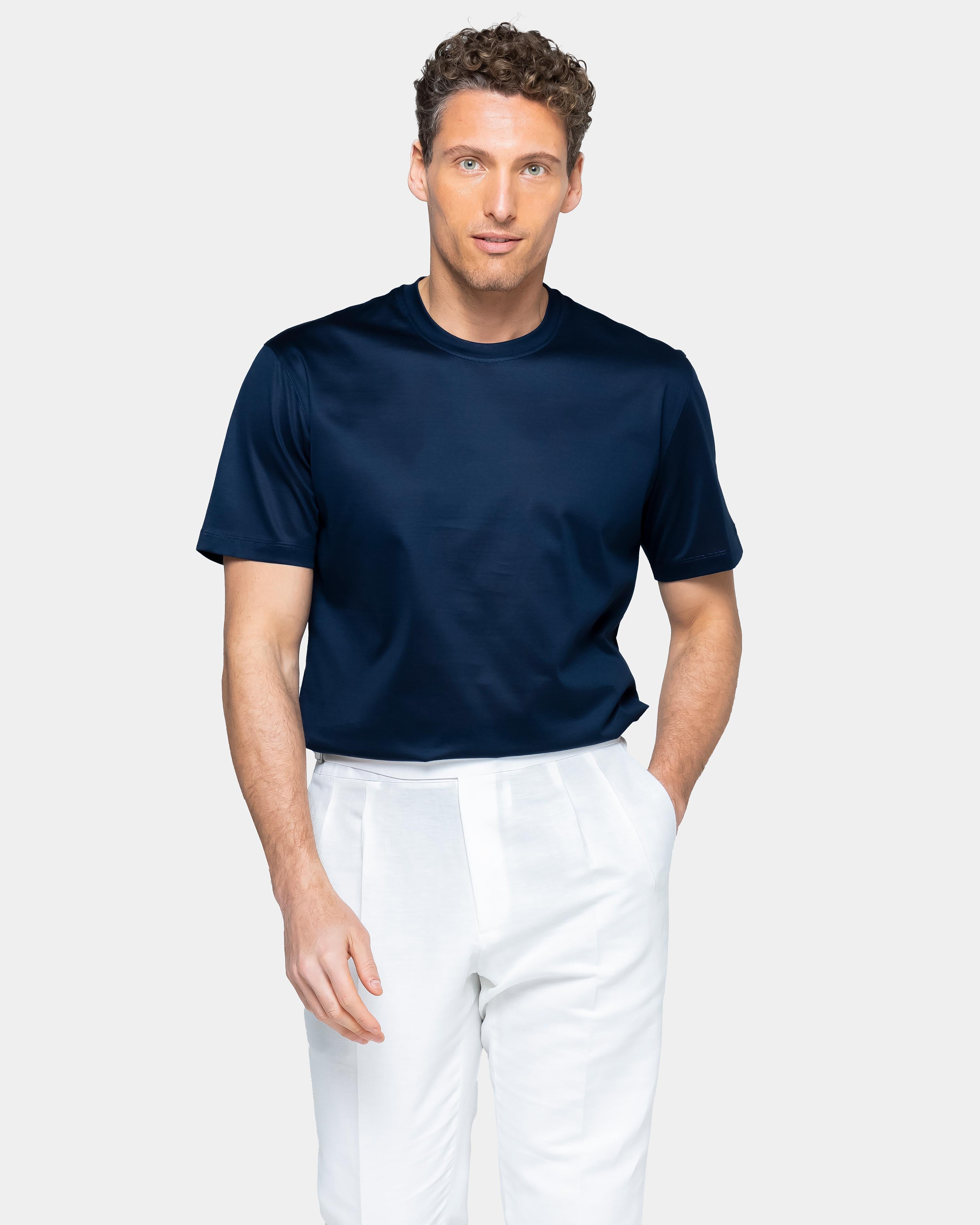 T shirt blu uomo new arrivals